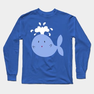 Little Blue Whale Long Sleeve T-Shirt